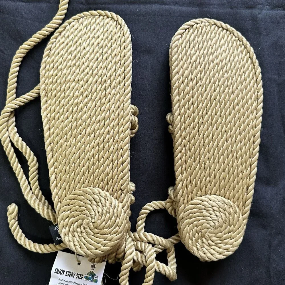 NWT Nomadic State Of Mind Romano Rope Sandals. Camel. Size 36/6. Boho. Hippie.